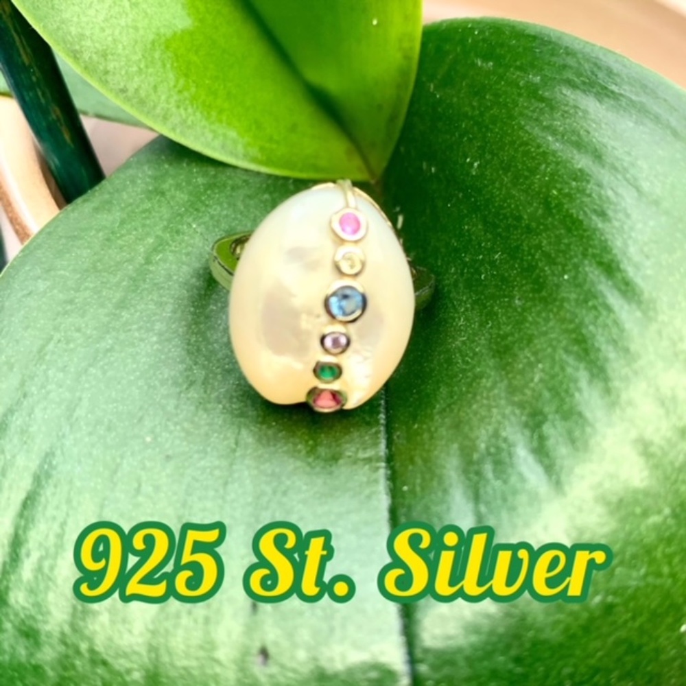 925 STERLING SILVER & GENUINE GEMSTONE CHAKRA RING